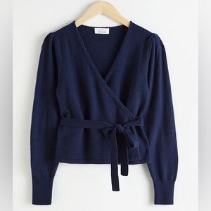 & Other Stories Cropped Wrap Sweater